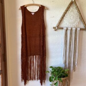 🎉 SUPER BOHO CROCHETED FRINGED VEST‼️